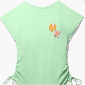 🆕SAVAGE X FENTY Green French Terry Thong Teddy - Size: M